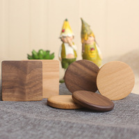 Usine personnalisé plaque affichage bois pot sous-verres plateau en bois tasse thé blanc gravé sous-verres pour boisson