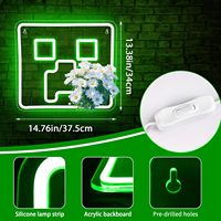 Enseigne néon Creeper esthétique 2026 pour salle de jeux, décoration murale LED personnalisée pour salle d'e-sport, cadeau