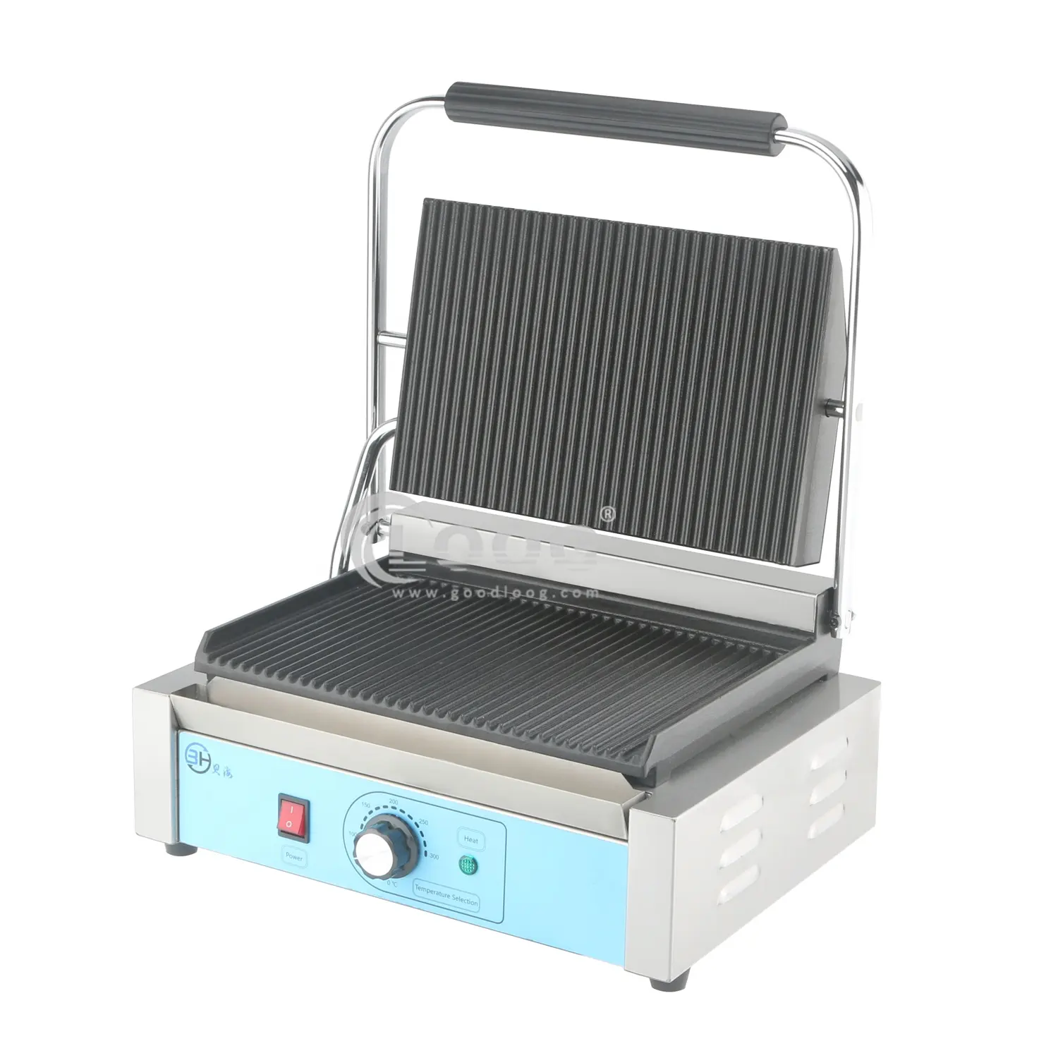 Hete Verkoop Fabriek Prijs Sandwich Gegroefd Contact Ggrill Panini Persmachine Commerciële Elektrische Contactgrill