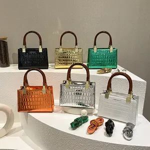 Bolsa feminina estilo carteiro, nova bolsa de mão com lantejoulas tecido de pedra da cor doce da moda, bolsa de mensageiro, venda imperdível