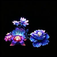 Lanternes en acier personnalisées, fabriquées à la main, imperméables, à motifs floraux, bleu violet, pour embellir les décorations nocturnes urbaines