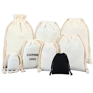 Bolsas de Compras de Lona de Algodón Calico Personalizadas de Alta Calidad con Cordón, Bolsas Protectoras para Bolsos, Bolsa de Lona con Impresión Personalizada - Product Image 1