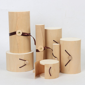 Wholesale Custom Wood Round Bamboo Wooden Crate Gift Storage Packaging Stash Box With Combo Lock