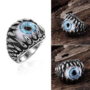 Steampunk picos estilo Retro de <span class=keywords><strong>acero</strong></span> <span class=keywords><strong>inoxidable</strong></span> de mal de ojo, anillo de - Product Image 3