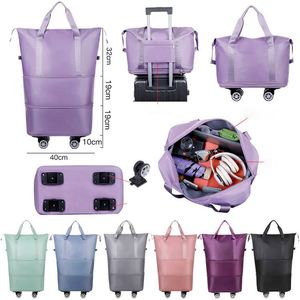 BSCI Factory Large Capacity Universal <b>Wheels</b> Travel <b>bag</b> Student Outdoor Storage <b>Bag</b> Waterproof Dry and Wet Separation - Product Image 3