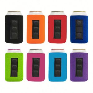Support de canette magnétique moderne et durable de 12 oz avec logo personnalisé, isolant en néoprène pour bouteille de bière, porte-canette isotherme - Product Image 1