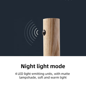 USB ricaricabile Wireless PIR sensore di movimento LED luce notturna con magnetico in legno per pareti interne e scale di illuminazione Dropship - Product Image 6