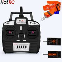 Pack de contrôle pour modélisme RC, Kit radio Hotrc KT-6A 2.4G 6CH FHSS avec boîte pour machine KT Board, avion RC, drone FPV, modèle DIY