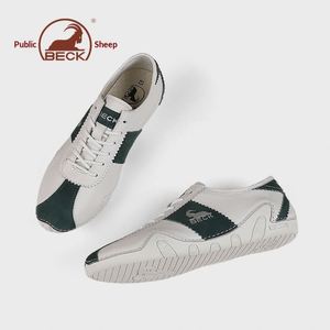 Chaussures pour hommes Gongyang 2026 Nouveau style en cuir véritable à semelle souple, décontractées, à lacets, respirantes, antidérapantes, polyvalentes pour l'extérieur - Product Image 1