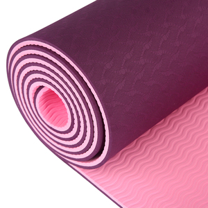 Estera de Yoga de alta calidad de 6mm de espesor TPE estera de yoga logotipo personalizado antideslizante y venta al por mayor de fábrica - Product Image 3