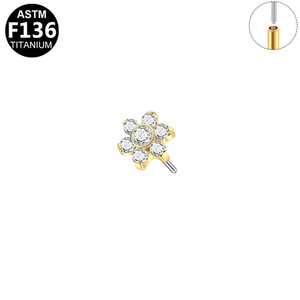 <b>Titanium</b> Flower Butterfly <b>Stud</b> Earrings Cubic Zirconia Marquise Cut Prong Setting Unisex Party Jewelry - Product Image 4