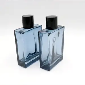 Frasco de perfume de vidro vazio para perfume, frasco de perfume de luxo personalizado de 30ml, 50ml e 100ml, embalagem com óleo de fragrância, frasco em spray para perfume