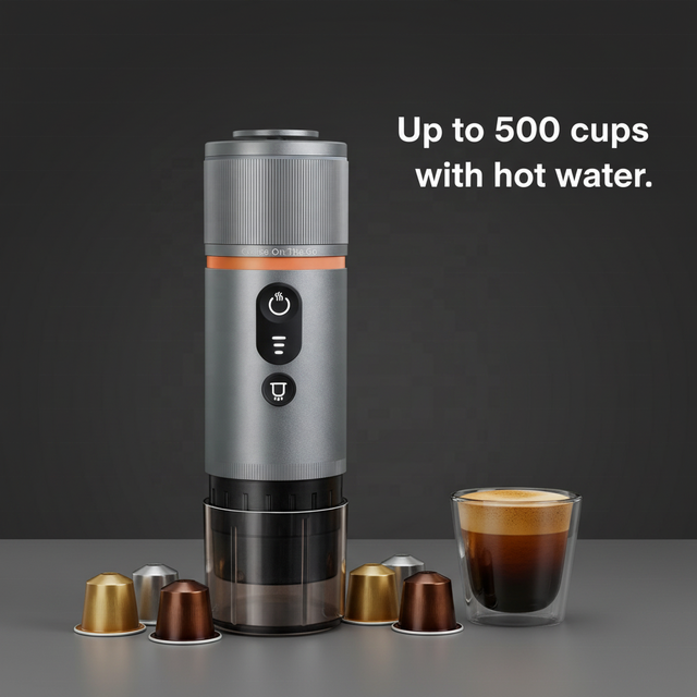 Semi-Automatic Capsule Portable Professional Espresso Machine 6061Aluminum 3 In1officeTravel Trucks Outdoor 2.5min Heating