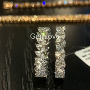 Sang Trọng Kim Cương Nhẫn Cho Phụ Nữ 18K Vàng | Engagement & Wedding Bands Bất Tự Nhiên Kim Cương Ngọc Lục Bảo/<span class=keywords><strong>Ruby</strong></span>/Alexandrite Đá Quý - Product Image 2