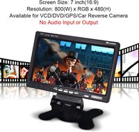 Moniteur de voiture TFT LCD 7 pouces, moniteur de recul pour voiture, écran de vision arrière pour bus, moniteur de caméra pour camion