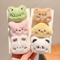Broche en peluche animale mignonne DIY de 6 cm, panda, lapin, poussin, avec épingle de sûreté pour vêtements, chapeaux, sacs, bandeaux