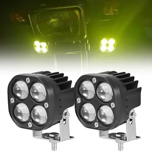 New High Power Dual Color Universal Led Fog Driving Lights 4x4 Led Work Light For Car Truck Jeep Wrangler Off Road