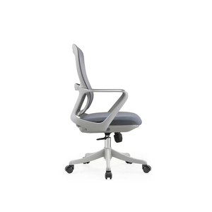 Chaise de bureau pivotante à dossier en maille avec accoudoirs fixes, dossier mi-haut, pour personnel de bureau - Product Image 6