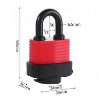 Cadenas à clé anti-coupure, anti-sablage, anti-vol, avec couvercle de protection en PVC, cylindre en laiton, étanche et anti-poussière