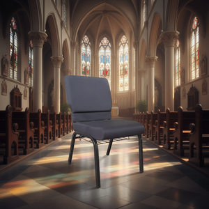 Sedia da Chiesa Impilabile in Tessuto Interlock per Auditorium e Conferenze, Prezzo all'Ingrosso - Product Image 1