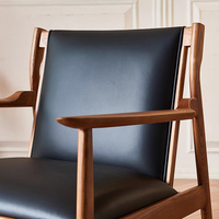 Ensemble de chaises royales en cuir de vache moderne, rembourrées en bois, pour salon, salon, meubles de salon