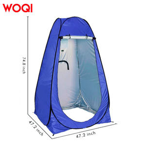 Tente de douche et toilettes de camping Woqi Pop Up Privacy, 120x120x190cm, simple couche, imperméable, bleue, personnalisable - Product Image 2