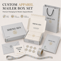Boîtes d'emballage personnalisées pour vêtements et chaussettes écologiques, avec logo personnalisé en relief, boîtes en carton ondulé avec fermeture à déchirure pour l'expédition