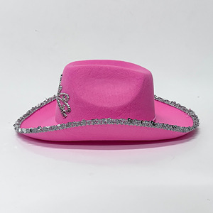 <span class=keywords><strong>Chapeau</strong></span> Fedora classique personnalisé en non-tissé à bord roulé, nouveau style pour les femmes, idéal pour les fêtes, les cérémonies, les festivals et la pêche - Product Image 3