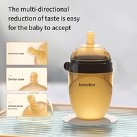 Bouteille pour bébé en PPSU de 240 ml, sans BPA, forme droite, tétine sans impression, col large, silicone, alimentation au lait pour nourrissons de 0 à 12 mois