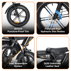 Bicicleta de Carga Eléctrica OUXI para UE y EE. UU. con Motor Trasero de 500W/750W, Bicicleta Eléctrica de Carga, Bicicleta Eléctrica de Montaña V8 - Product Image 2