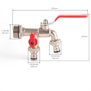 3/4 tuyau d'arrosage <span class=keywords><strong>Double</strong></span> ouverture buse antigel robinets de lavabo en laiton pour utilisation hivernale et Machine à laver - Product Image 2