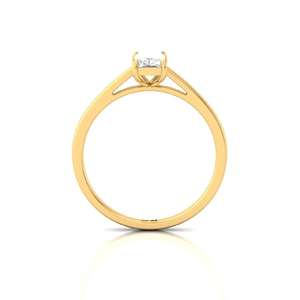 Bijoux de luxe pour femmes, solitaire en diamant CVD taille radiant, plaqué or 10K, diamants incrustés, pour fiançailles, mariage, anniversaire - Product Image 2