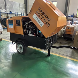 Máy nén khí trục vít DIESEL di động kaishan để khai thác đường hầm nổ mìn và khoan giếng nước dự án Đóng cọc năng lượng mặt trời - Product Image 4