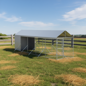 Enclos pour chien d'extérieur 6.6'x32.8'x8.2' en acier galvanisé Modèle D0100XTZTV8 - Product Image 2