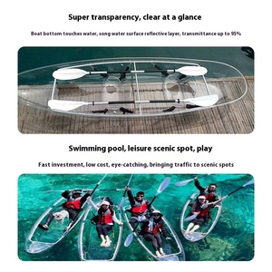 Waterplay ocio individual/doble persona <span class=keywords><strong>transparente</strong></span> PC canoa Kayak para Lago/Río remo equipo de entretenimiento 2 personas - Product Image 4