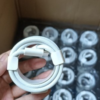 Câble USB C vers USB C 240W PD à charge rapide, 2M, tressé en nylon, compatible avec les téléphones 15, 16, 17, 18
