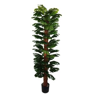 Fábrica al por mayor barato de alta calidad 180cm <span class=keywords><strong>en</strong></span> maceta verde bonsái plástico Monstera árboles artificiales árbol grande para decoración del hogar - Product Image 1