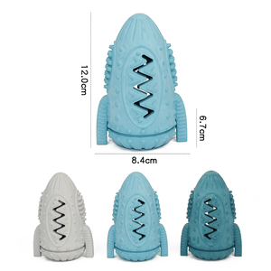 Yeni Pet oyuncak roket şekli İşlevli kauçuk dayanıklı kaçak Pet çiğnemek oyuncaklar Molar köpek için - Product Image 6