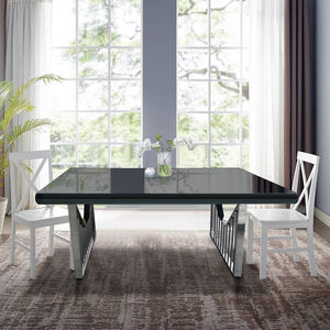 Delux Smoke Grey Mesa de comedor con espejo con chimenea electrónica Decoración <span class=keywords><strong>Muebles</strong></span> para el hogar Decoración interior <span class=keywords><strong>Muebles</strong></span> Meubles - Product Image 6
