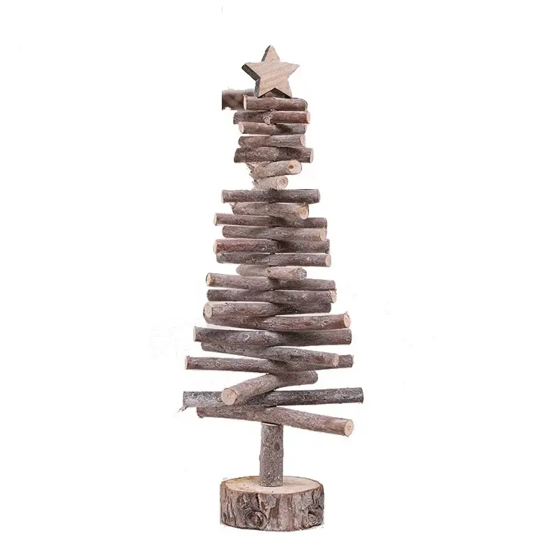 Christmas creative wooden ornaments Christmas tree shape wooden ornaments decoration festive atmosphere supplies