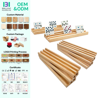 BH Premium – Supports et organiseurs en bois pour dominos, lot de 8, pour Mexican Train, Chickenfoot et autres jeux de dominos