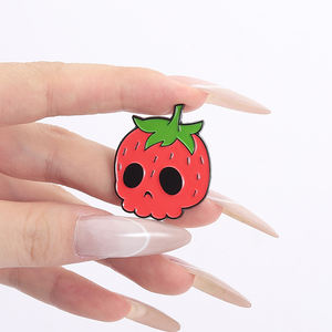 Fruit Schedel Email Spelden Cartoon Kersen Aardbei Ananas Broche Badges Revers Hoed Accessoires Sieraden Cadeau Voor Kinderen Vrienden - Product Image 4