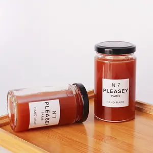 150Ml 200Ml Rỗng Thẳng Hai Mặt Kẹo Cookie Pickling Canning Lưu Trữ Glass Chum Với Kim Loại Có Nắp Đậy Cho Thực Phẩm