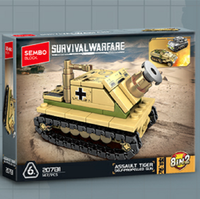 Juegos de bloques de construcción de plástico personalizables, gránulos pequeños/grandes, juguetes de construcción a escala 1:72 para niños, supervivencia, temática de guerra