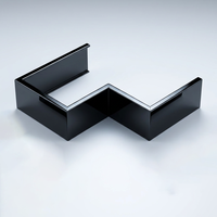 Plinthe murale moderne en acier inoxydable, bordure décorative en métal pour bureau et bâtiment