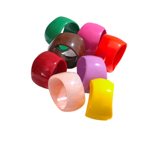 Bracelets en résine acrylique au design unique, colorés, larges, élégants, de qualité supérieure, bijoux unisexes, accessoire de mode - Product Image 1