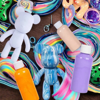 Modèle de poupée ours en plastique blanc à peindre soi-même de 53 cm, jouet ours à peindre à la main, blocs de construction parent-enfant