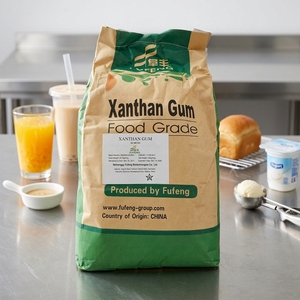 Goma Xantana de Alta Pureza Marca Fufeng, <span class=keywords><strong>Aditivo</strong></span> Alimentario <span class=keywords><strong>E415</strong></span>, 200 Mesh, Calidad Confiable, Estabilizador, Polvo Amarillo Claro, pH 6.5-9.5 - Product Image 1