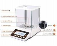 Balanza Analítica Electromagnética de Precisión de Laboratorio de 0.1mg con Interfaz RS232 y Protector de Vidrio