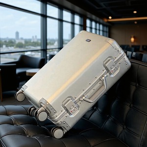 Luggage <b>Suitcase</b> Aluminum Magnesium Alloy Frame 26 Inch Checked Travel Case 20 Inch Carry On Business Trolley Case - Product Image 4